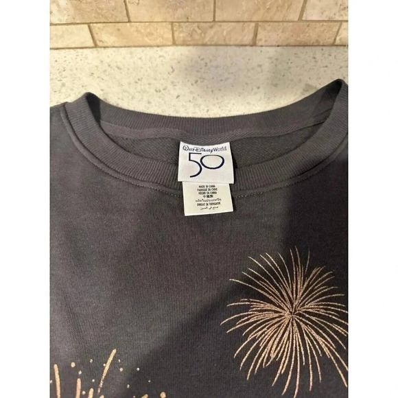 2021 Disney World Park 50th Anniversary October 1st Castle Fireworks Shirt Adult - Picture 3 of 3